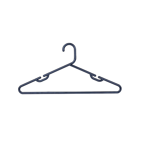 Practa Black Heavy Duty Plastic Tube Clothes Hangers 15 Pack