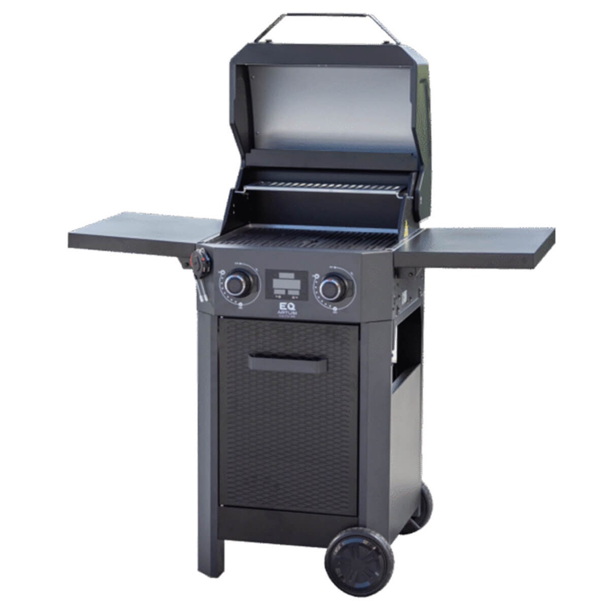 Artusi 2 Burner Electric Freestanding BBQ - Matte Black - Dual Cooking Zones - Two Meat Probes - ATBBQ2ET