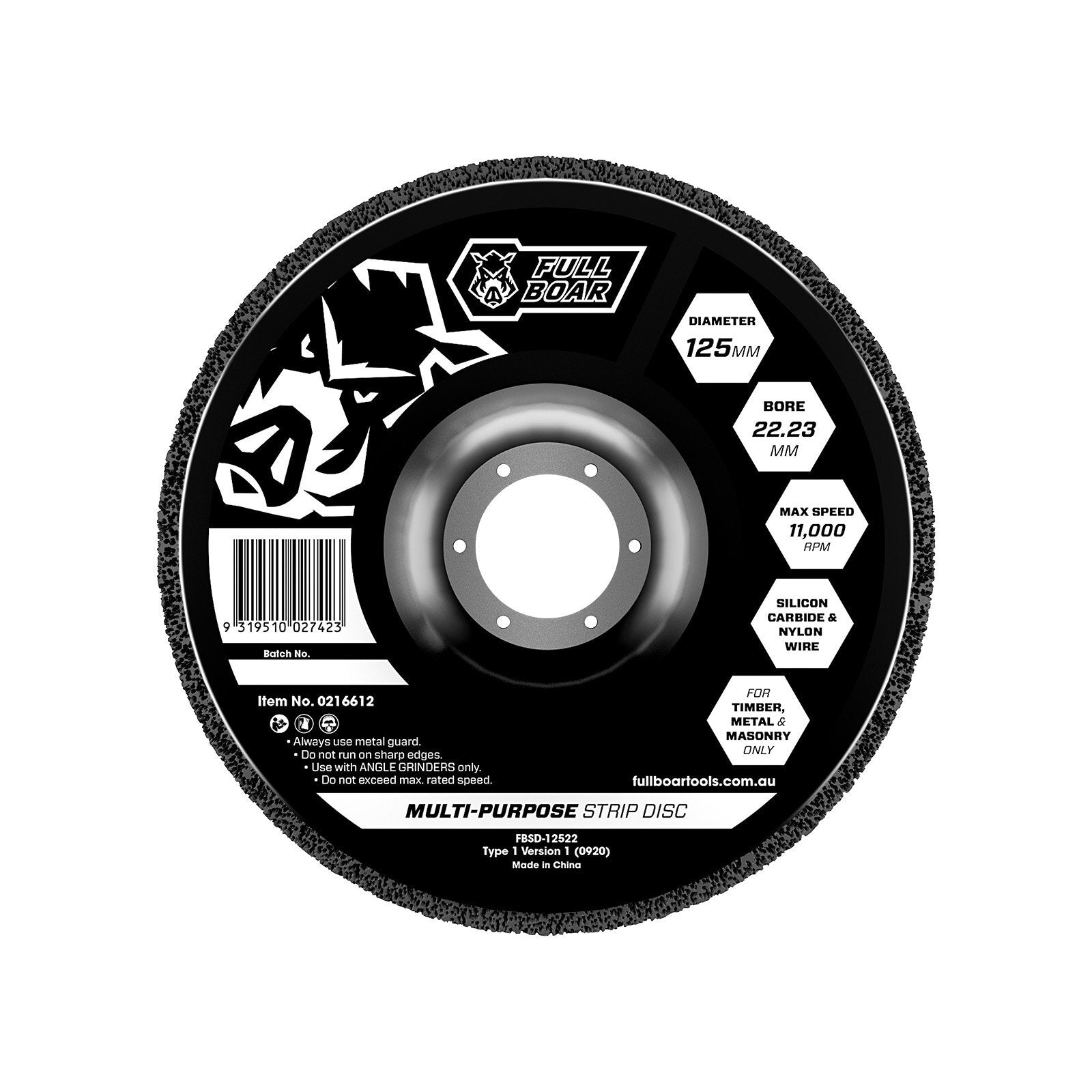Full Boar 125mm Multi-Purpose Strip Disc - Silicon Carbide