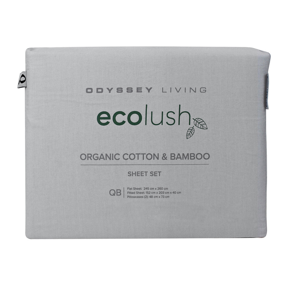 Odyssey Living Eco Lush Organic Cotton And Bamboo King Sheet Set Silver - SuperSaverAU - view 2
