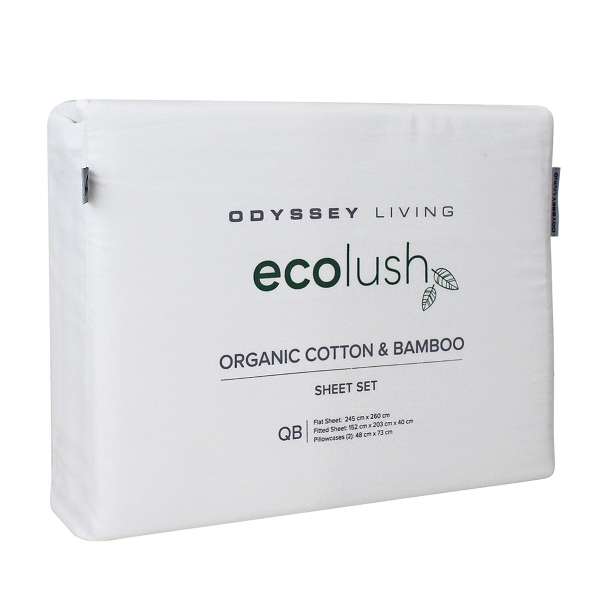 Odyssey Living Eco Lush Organic Cotton And Bamboo King Sheet Set White - SuperSaverAU - view 3