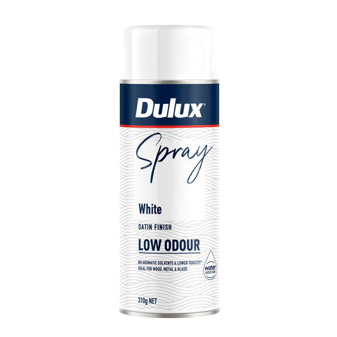 Dulux 310g White Satin Low Odour Spray Paint