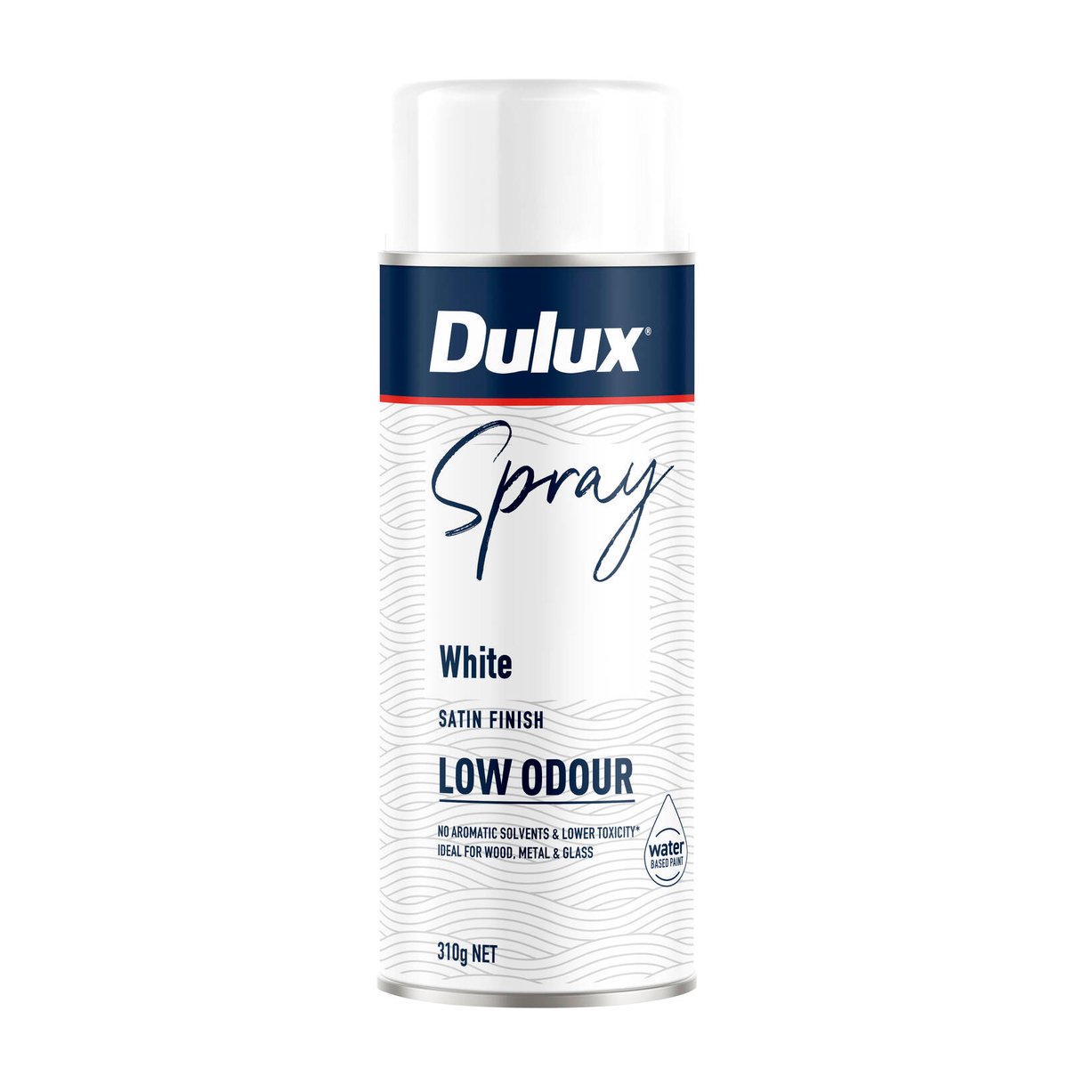 Dulux 310g White Satin Low Odour Spray Paint