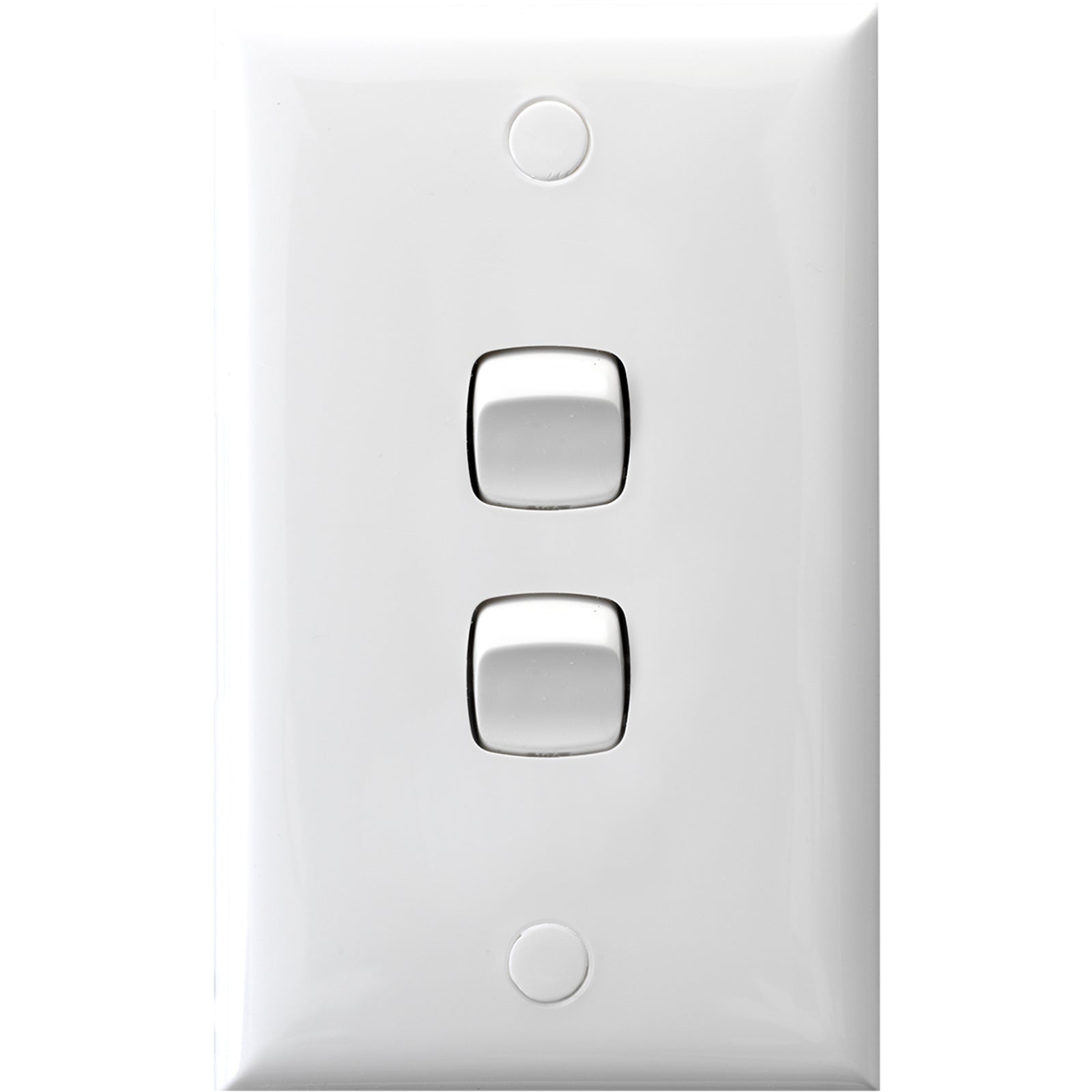 HPM 10A 2 Gang White Wall Switch 240V CD770/2WE
