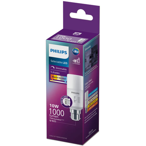 Philips Stick B22 LED 1000lm 5CCT 10W Dimmable Globe 929003785719