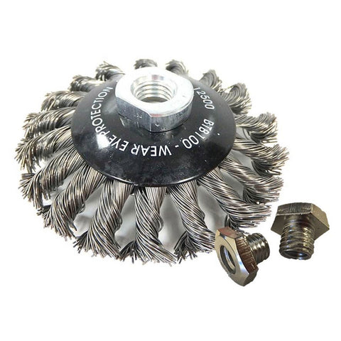 Josco 100mm Twistknot Steel Wire Bevel Brush