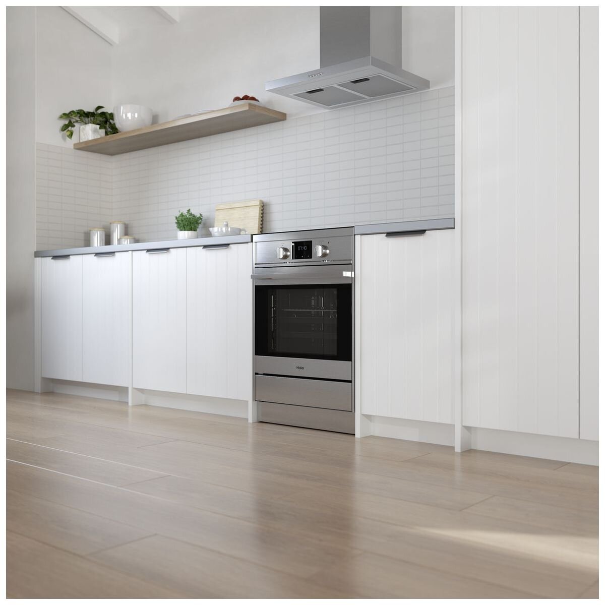 Haier 60cm 500 Series Freestanding Induction Oven - Stainless Steel, Air Fry, 11 Functions - HOR60S11ISX2