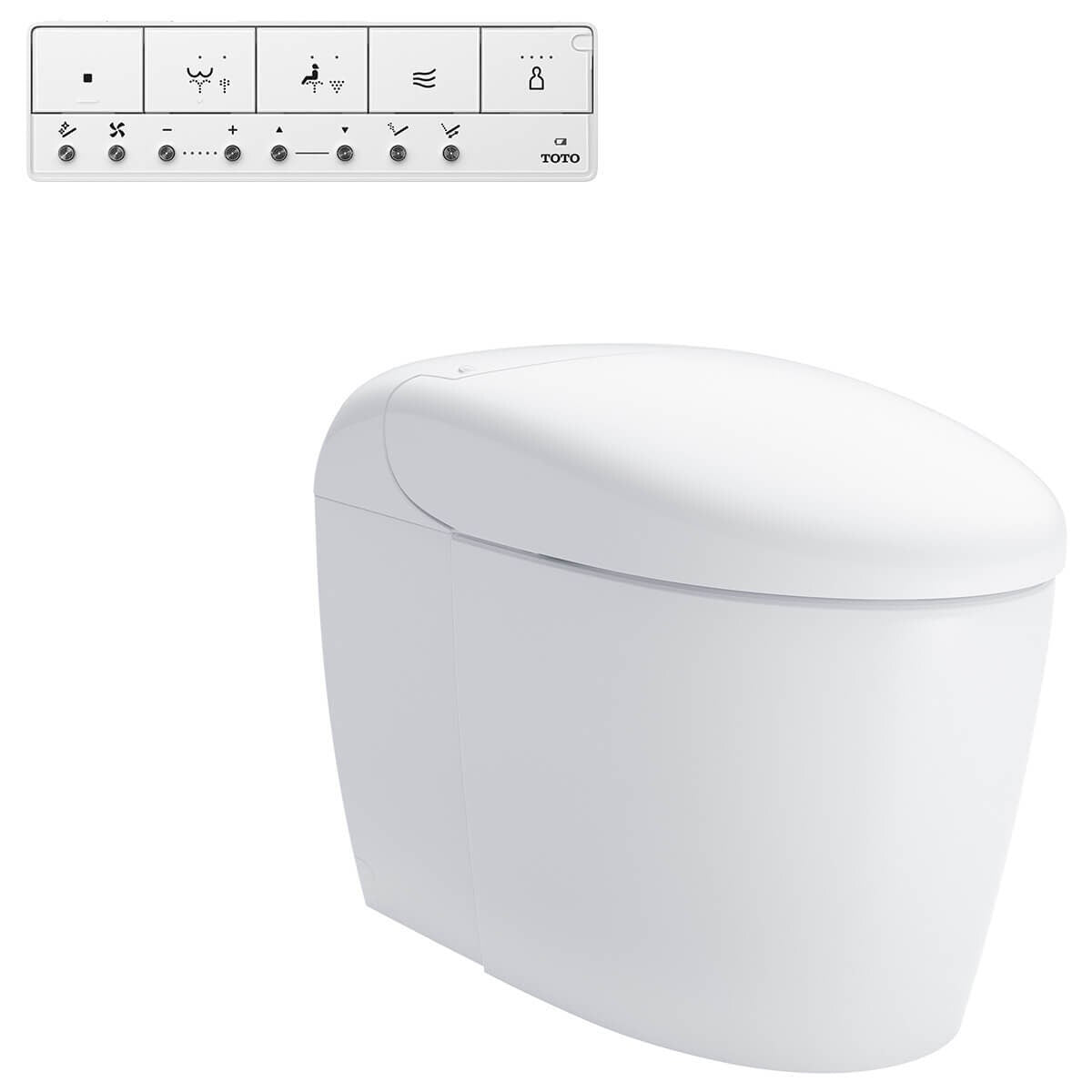 Toto Neorest RS Wall Faced Smart Toilet Suite - P-Trap, Tornado Flush, Rimless Bowl - NEOREST-RS-P120