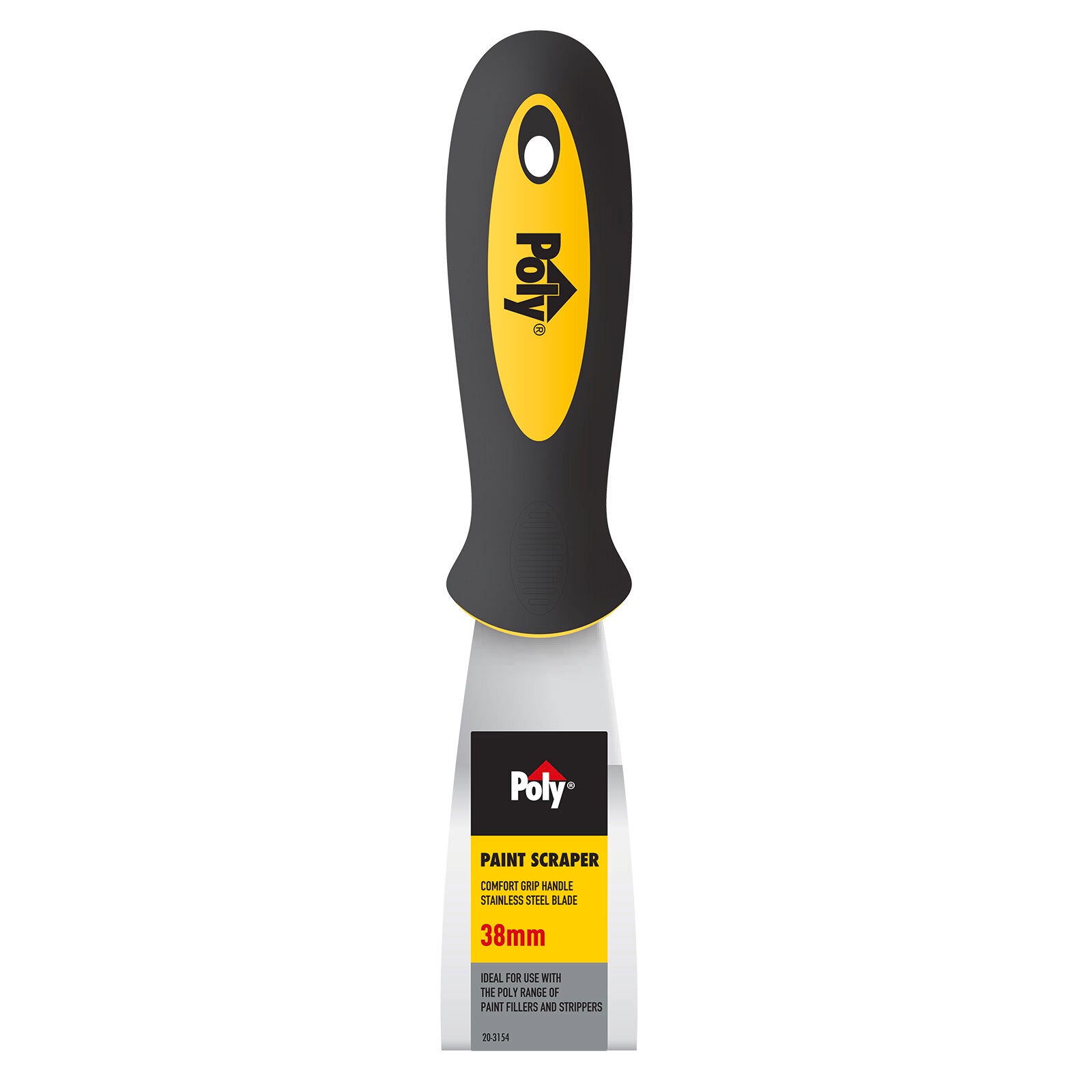 Poly 38mm Stainless Steel Paint Scraper