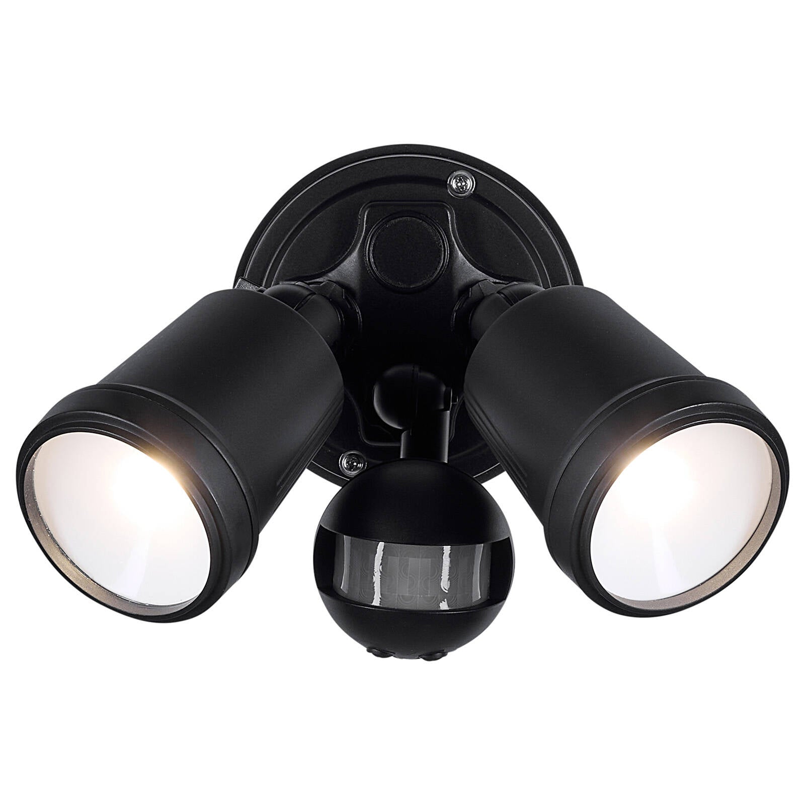 Brilliant Raptor III Black Twin LED Security Light 20W Motion Sensor Outdoor 22605/06