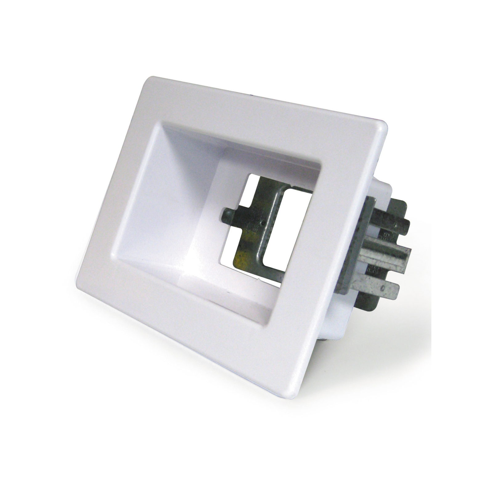 Repelec Recessed Single Gang Wall Point, White, Heat Resistant Plastic, Indoor