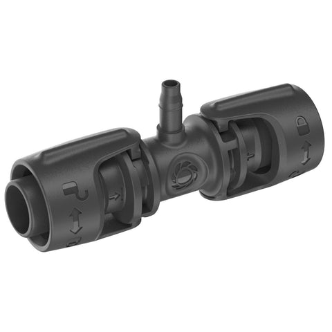 GARDENA 13mm to 4.6mm Micro Irrigation T-Joint in Black High-Impact Plastic, 5 Pack