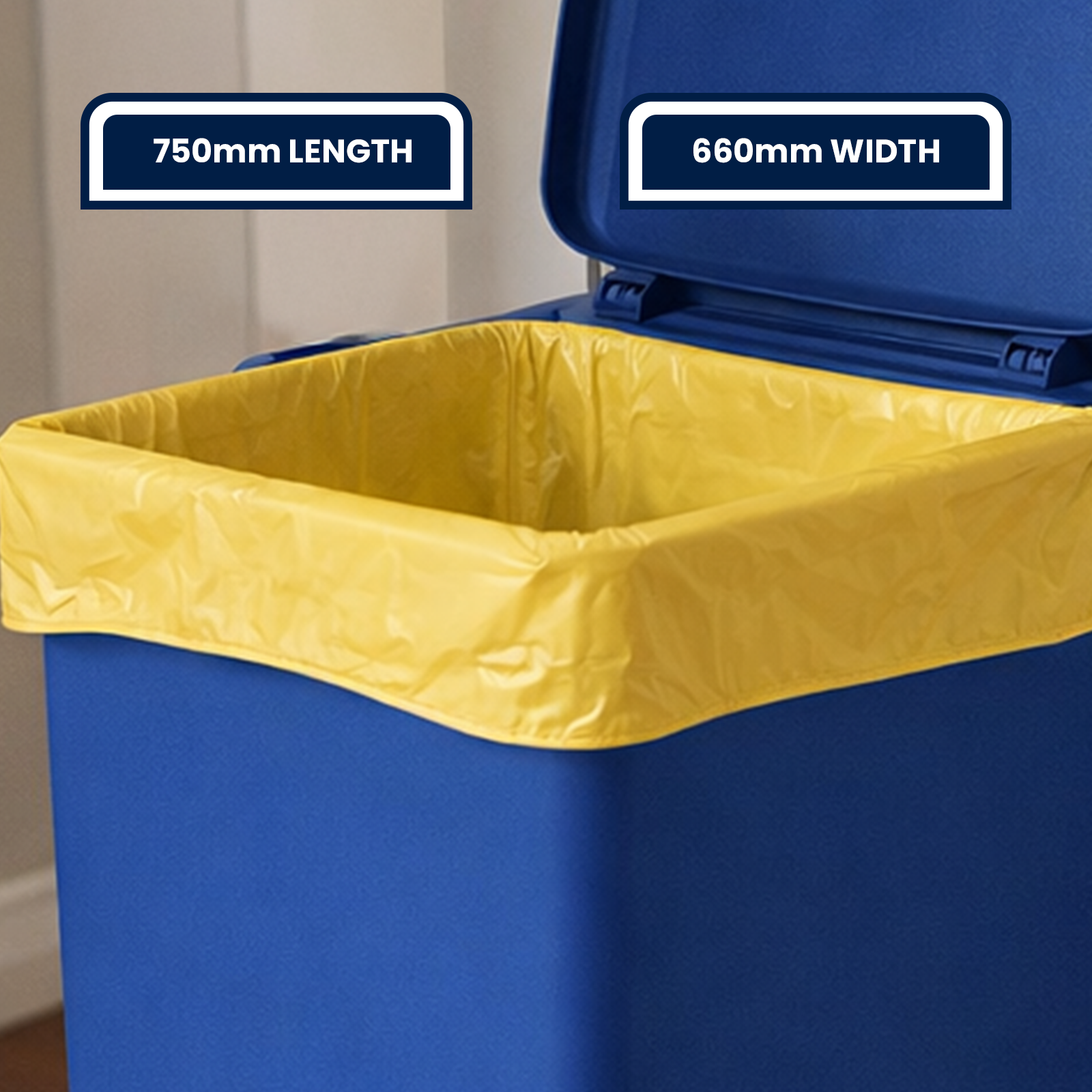 Grunt 40L Lemon Scented Kitchen Tie Top Rubbish Bags Yellow 50 Pack