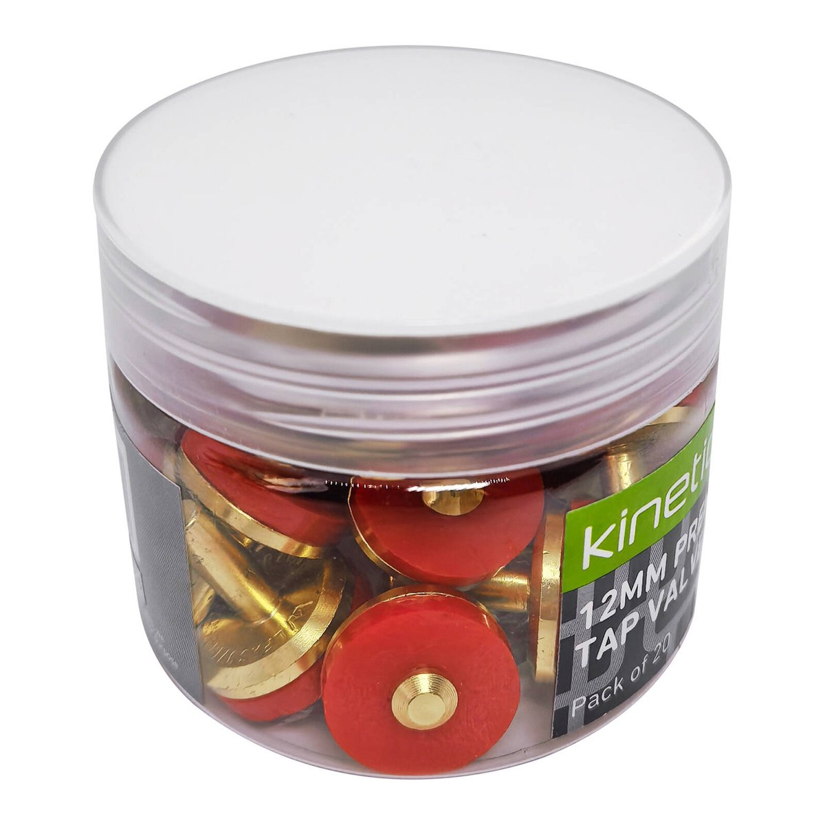 Kinetic 12mm Premium Brass Tap Valve 20 Pack