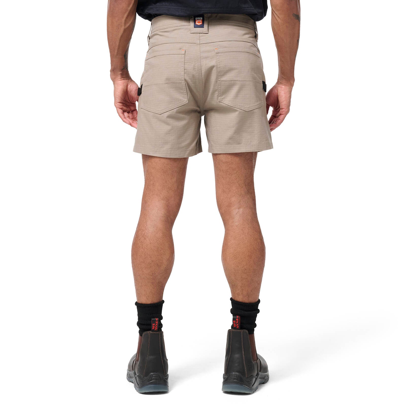Citeco Men's Khaki Short Shorts - Stretch Ripstop 235gsm, Size 87R