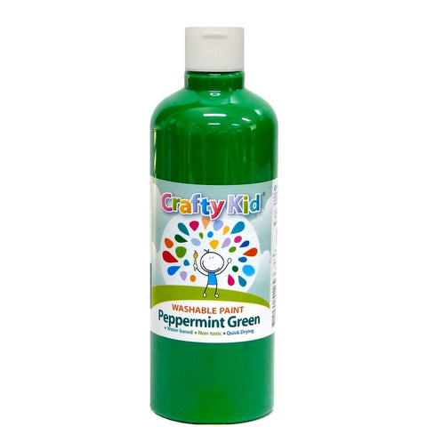 Boyle 500ml Peppermint Green Washable Paint Quick Drying Non-Toxic - SuperSaverAU - view 1