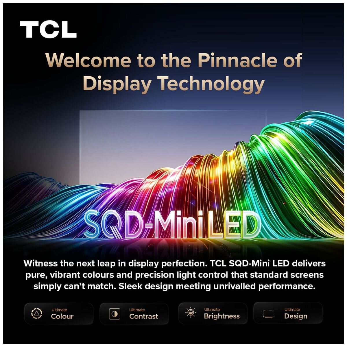 TCL 85 Inch SQD Mini-LED 4K Google TV - 144Hz, Full Array Local Dimming, Dolby Vision - 85C7L