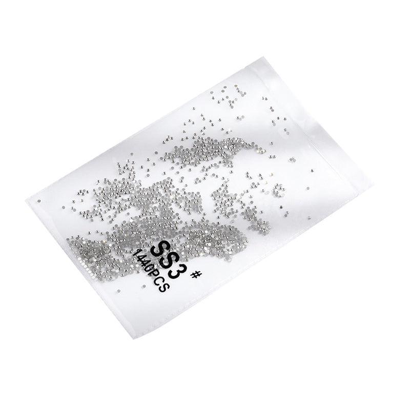 1440 pcs Flat Bottom Glass Nail Rhinestones - Clear Crystal SS16 - view 18