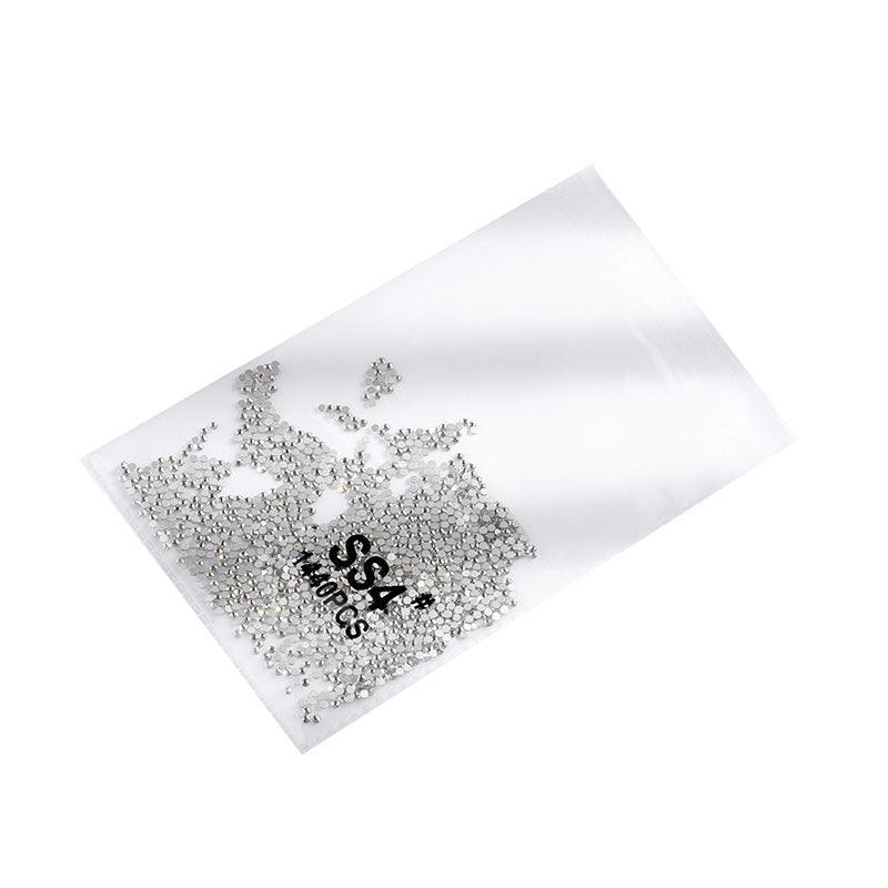 1440 pcs Flat Bottom Glass Nail Rhinestones - Clear Crystal SS16 - view 20