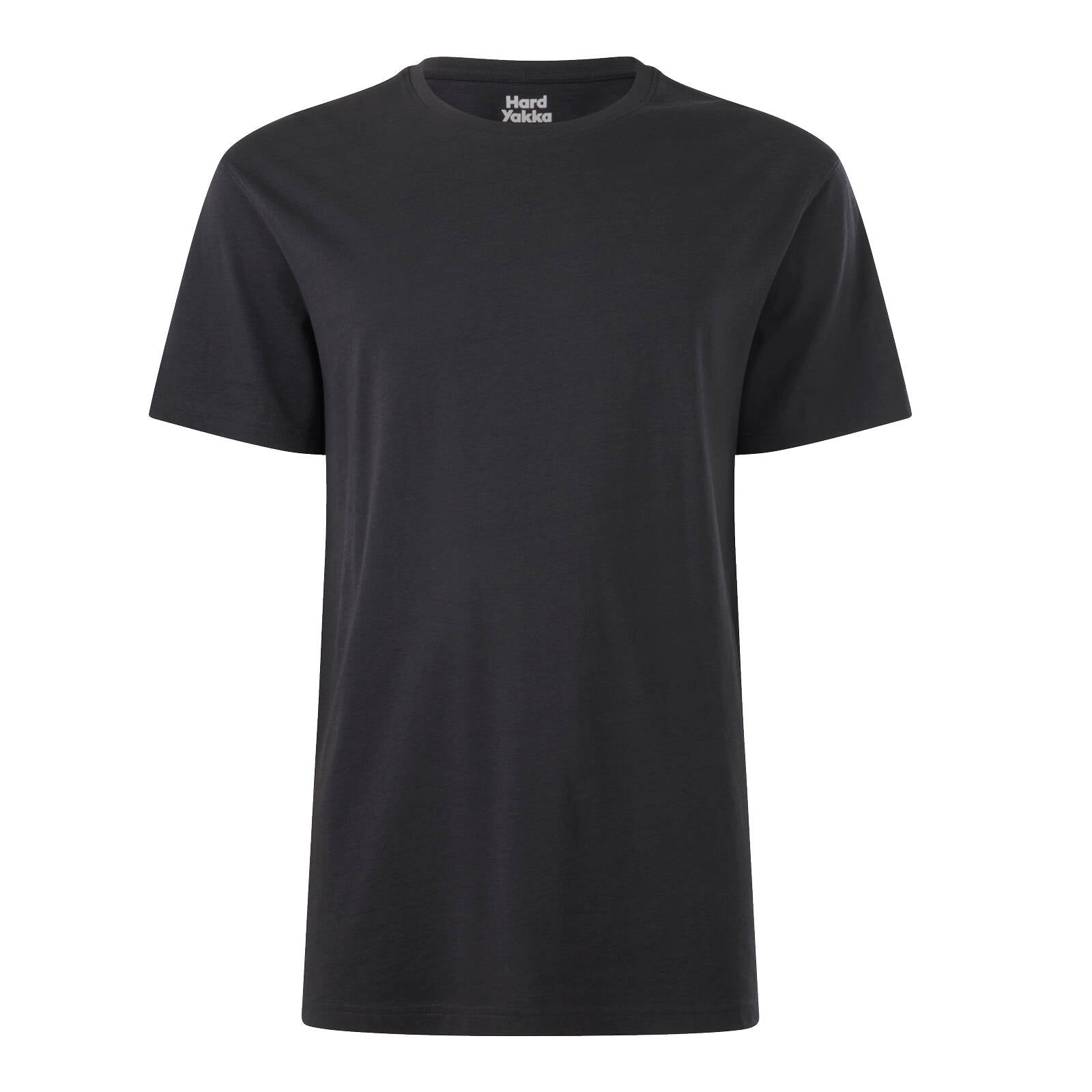 Hard Yakka White & Charcoal Core Tee 2 Pack, Australian Cotton 160gsm, Men's Size L