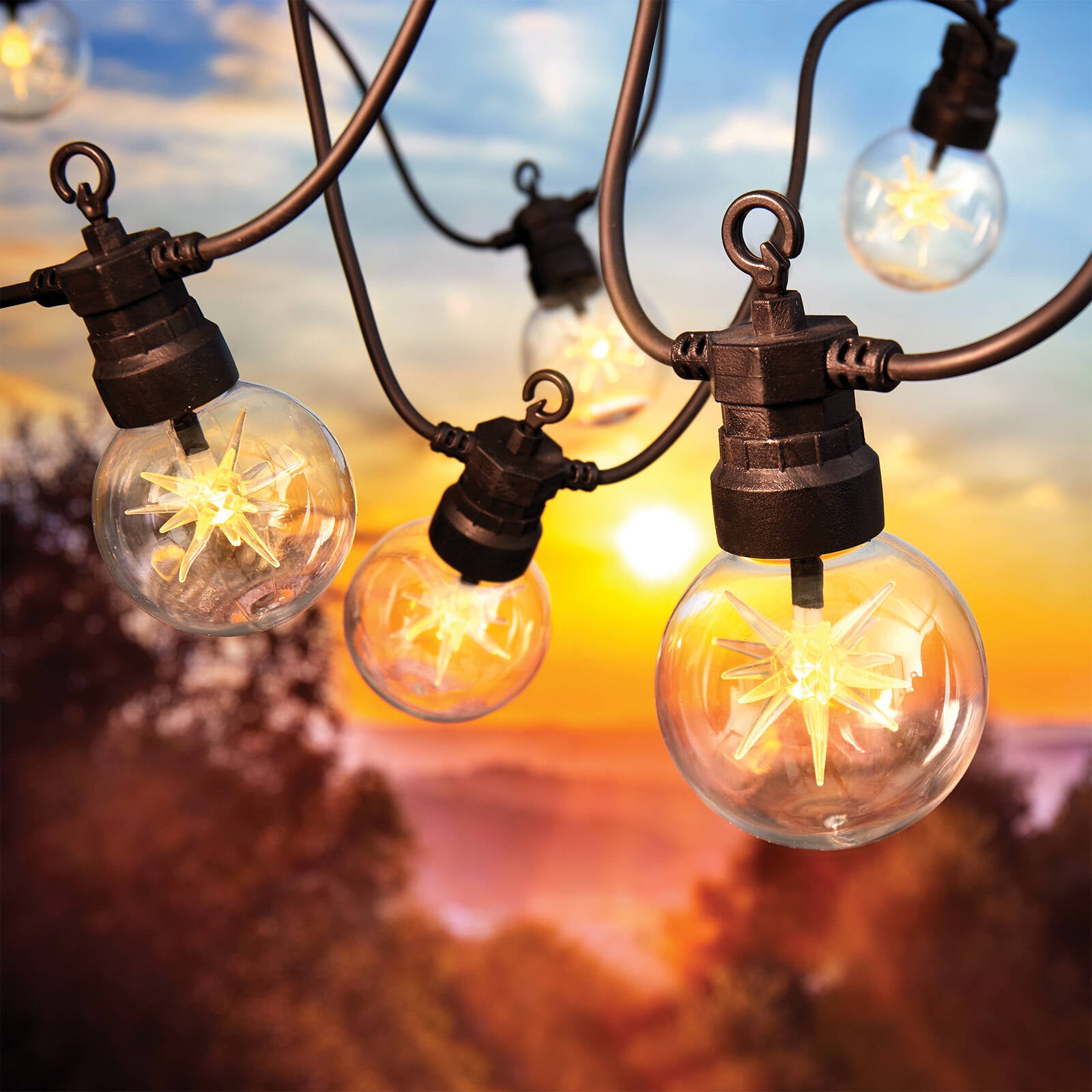 Lytworx Solar Starburst Party Lights 10 Pack 2.7m Warm White 8 Modes