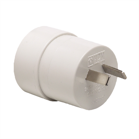 HPM Reverse Travel Adaptor EU/US to AU 240V 10A White D122