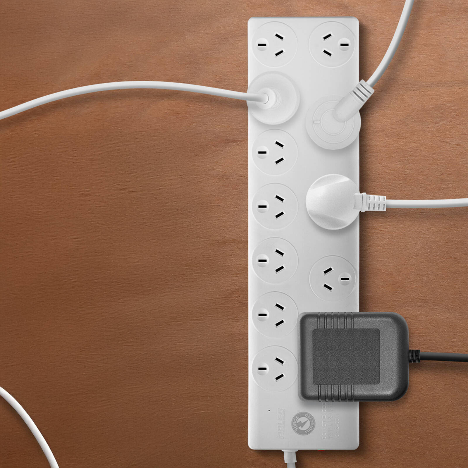 Arlec 12 Outlet Power Board with Surge Protection 2400W PB12PP