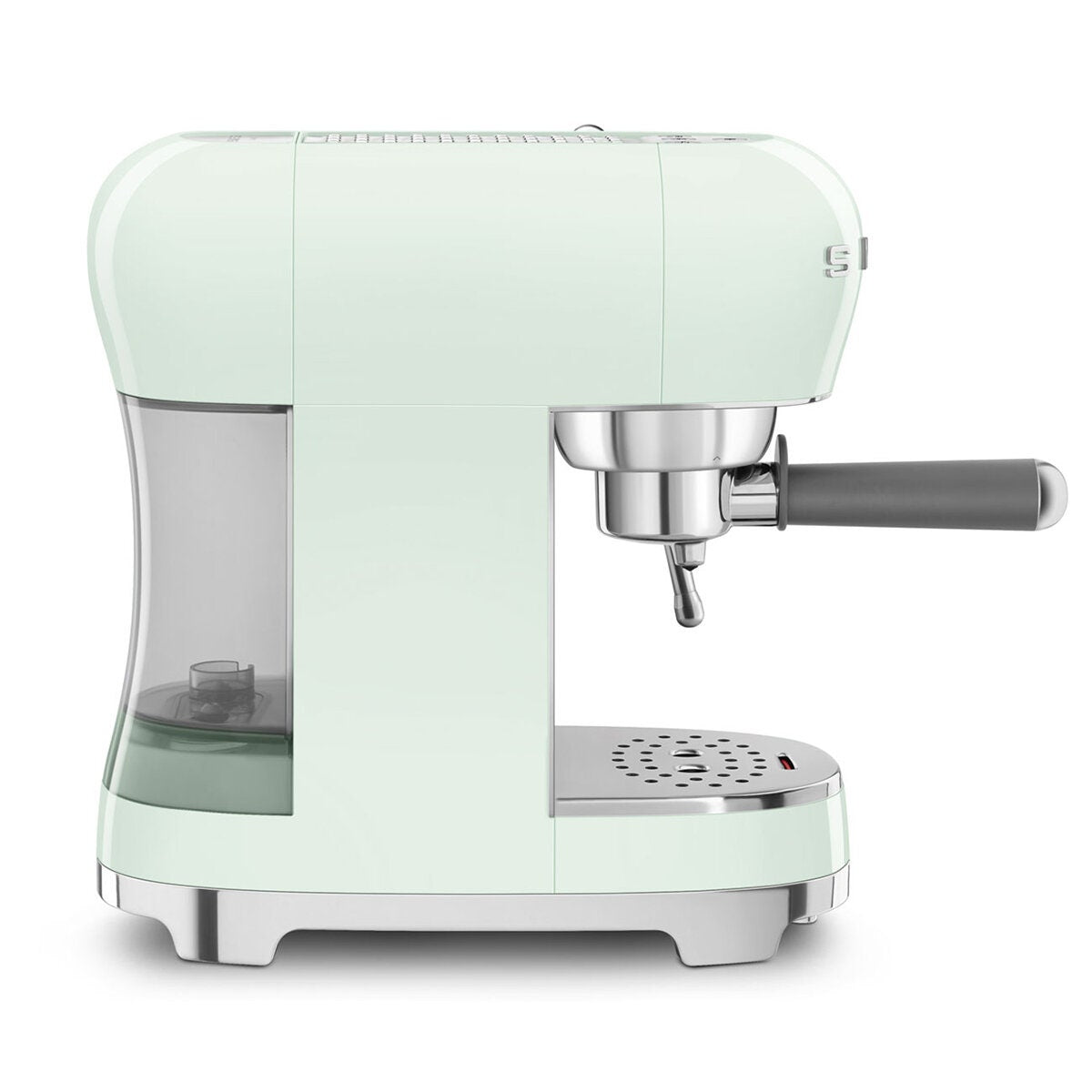 Smeg 50s Style Espresso Coffee Machine - 15 Bar, ThermoBlock, Steam Wand, Pastel Green - ECF02PGAU
