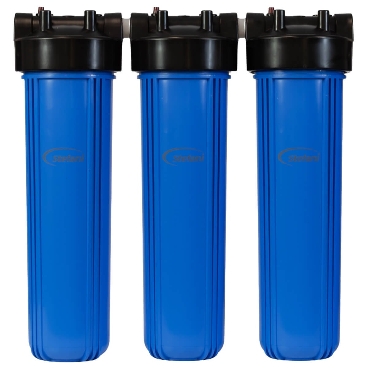 Stefani Triple 20 Inch Whole of House Water Filter - Sediment, Scale, Carbon Block, Lead Free - WHF-TR20-LF
