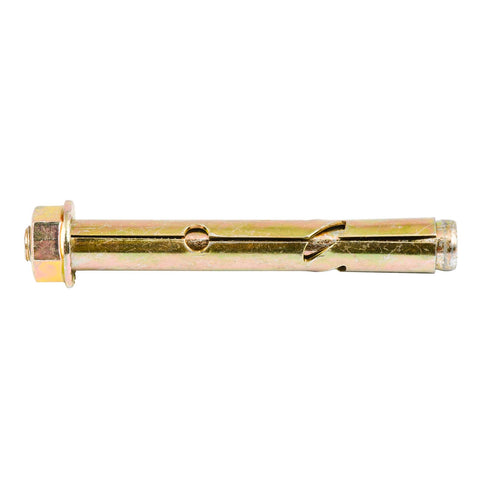 Ramset 10 x 75mm DynaBolt Plus Hex Nut Masonry Sleeve Anchor - 50 Pack, Gold Zinc