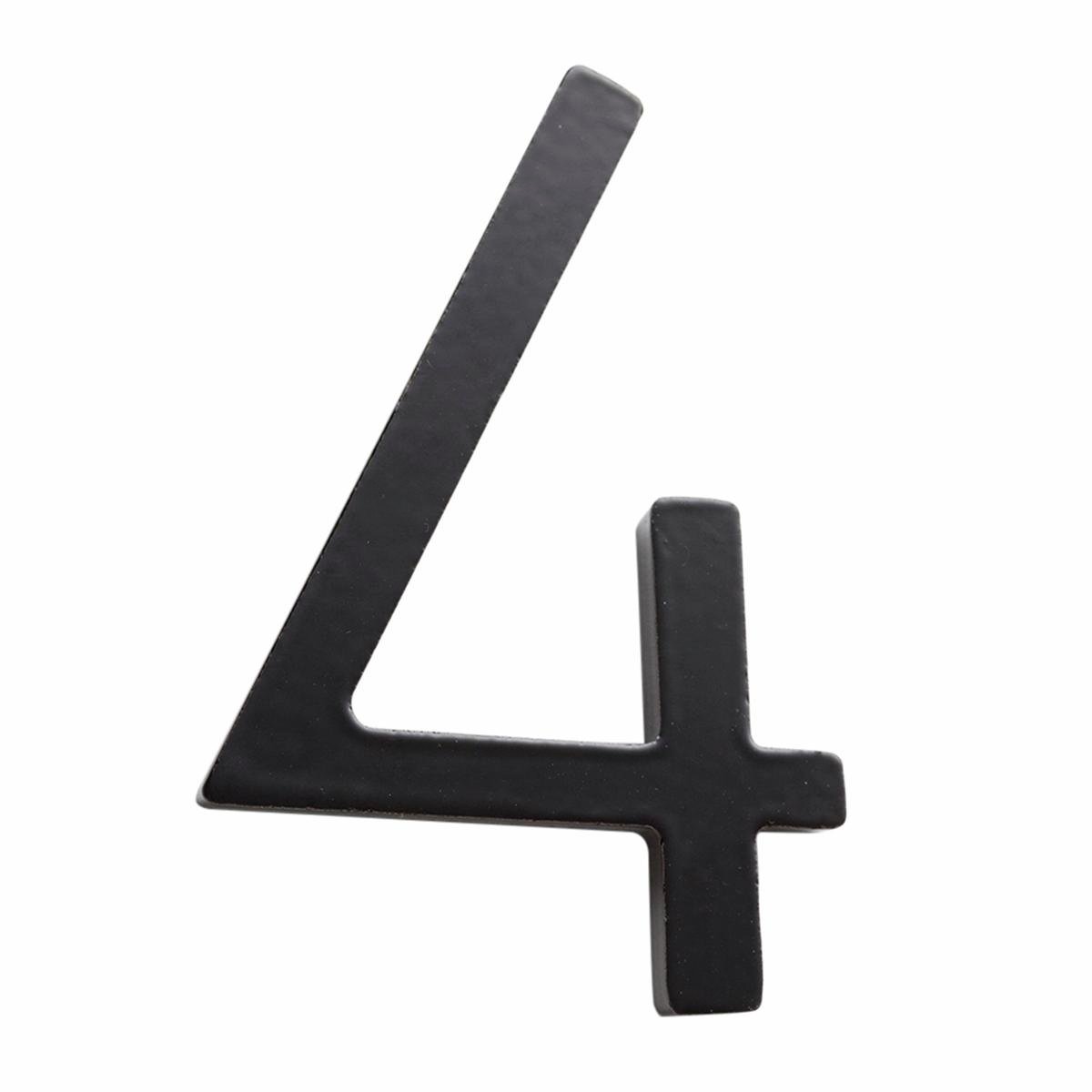 Sandleford 75mm Black Zone House Number 4 - Galvanised Steel - Easy Installation - SuperSaverAU - view 1