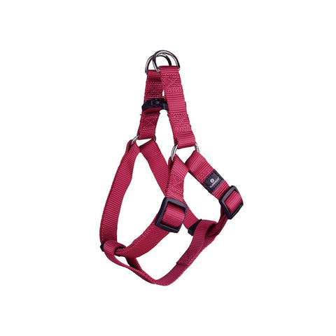 Flamingo Ziggi Medium Cherry Red Step and Go Dog Harness, 35-60cm, Quick Release Buckle