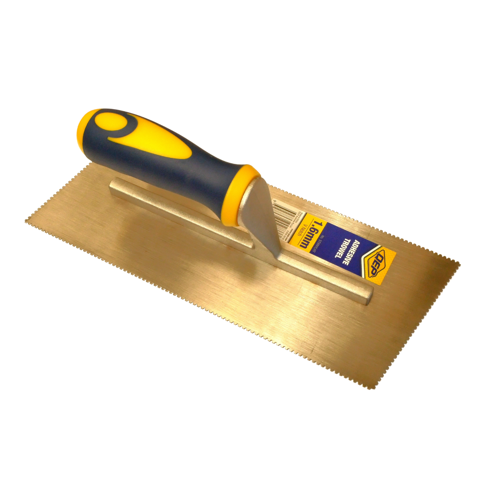 QEP V-Notch Adhesive Vinyl Trowel 1.6mm Carbon Steel Polymer Handle