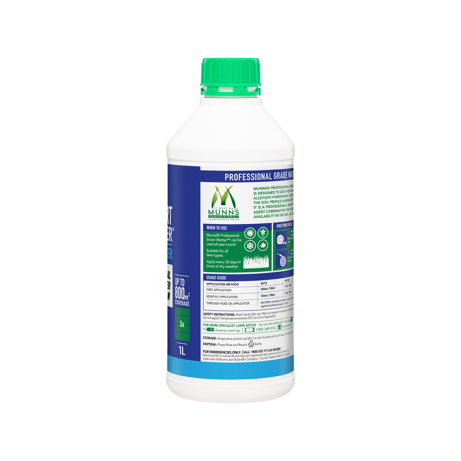 Munns Professional 1L Smart Wetter Liquid Lawn Wetter Concentrate