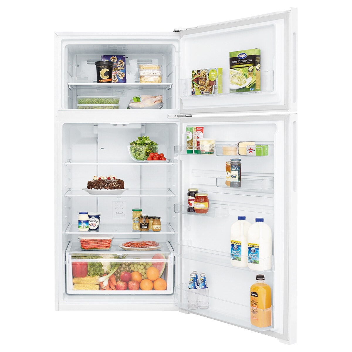 Westinghouse 503L Top Mount Refrigerator - White, Right Hinge, Sphere Ice Tray, Quick Chill - WTM5002WE-R