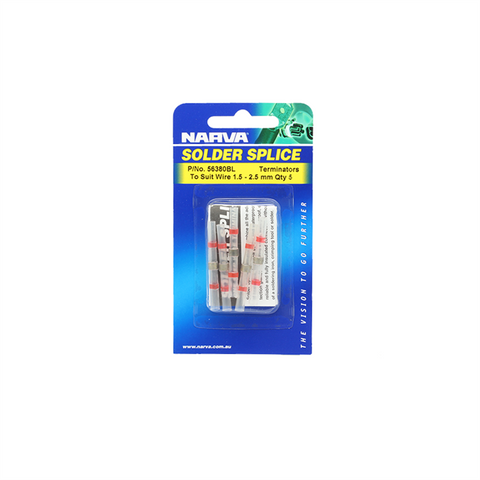 Narva 1.5-2.5mm Polyolefin Solder Splice Terminator - 5 Pack
