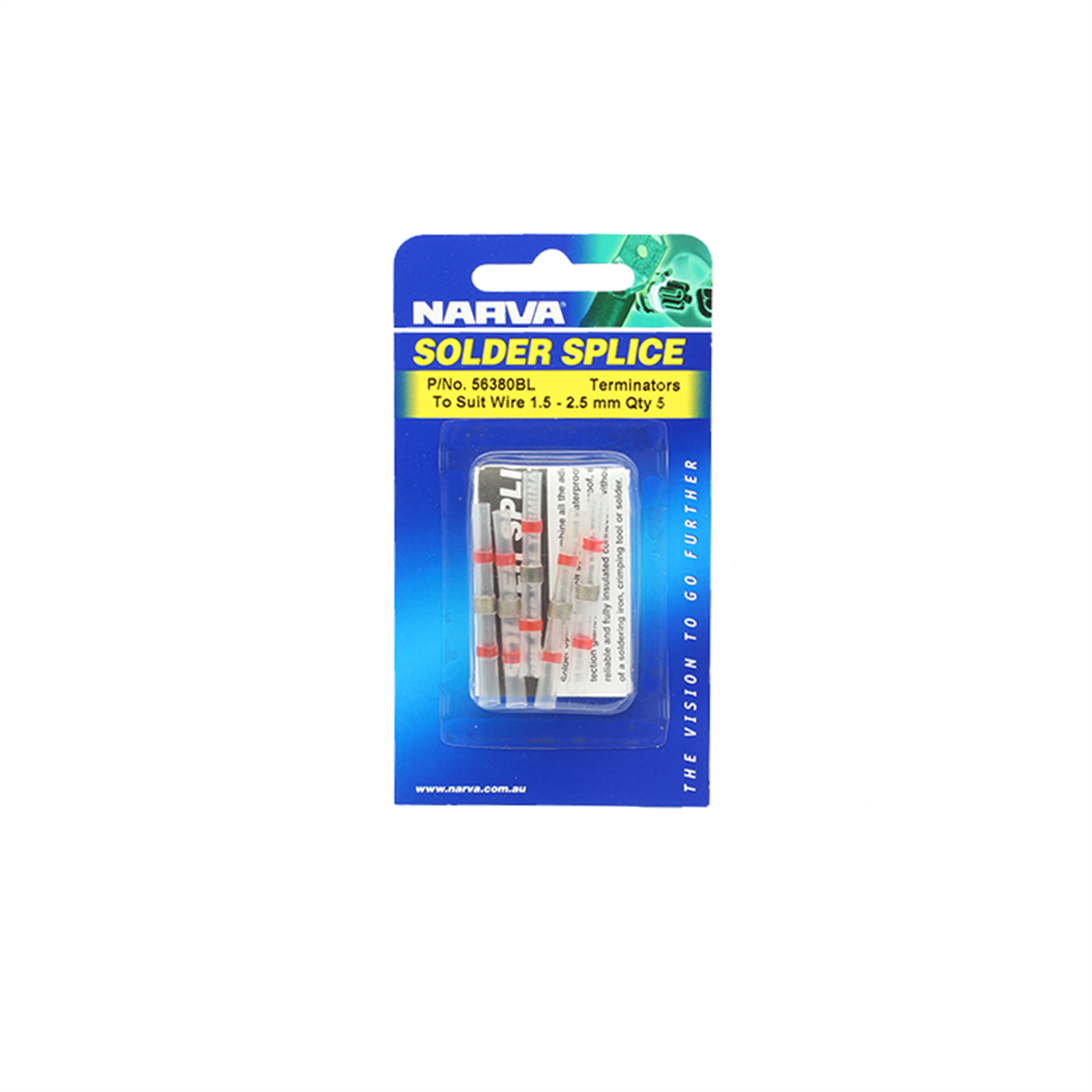 Narva 1.5-2.5mm Polyolefin Solder Splice Terminator - 5 Pack