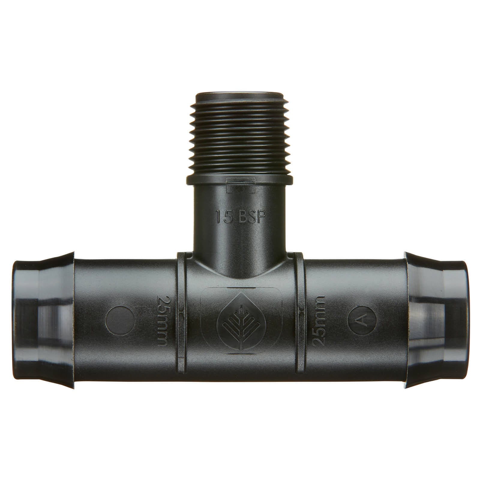 Pope 25mm Barbed x 15mm Male BSP Threaded Tee
