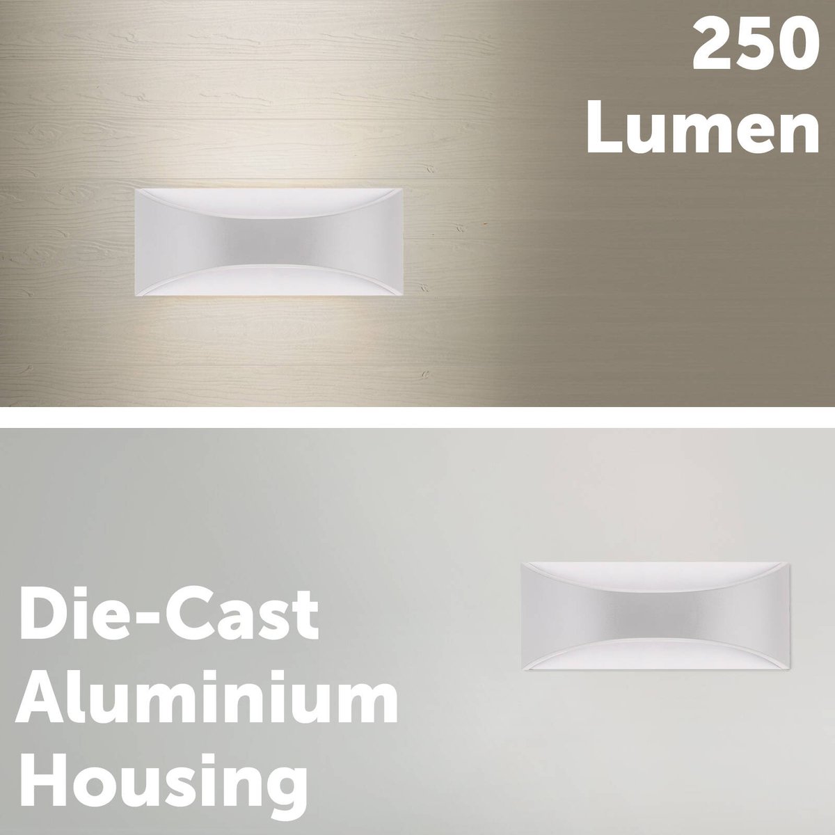 Arlec White Marina CCT LED Exterior Wall Light - 8W - 250 Lumens - IP65 - SuperSaverAU - view 4