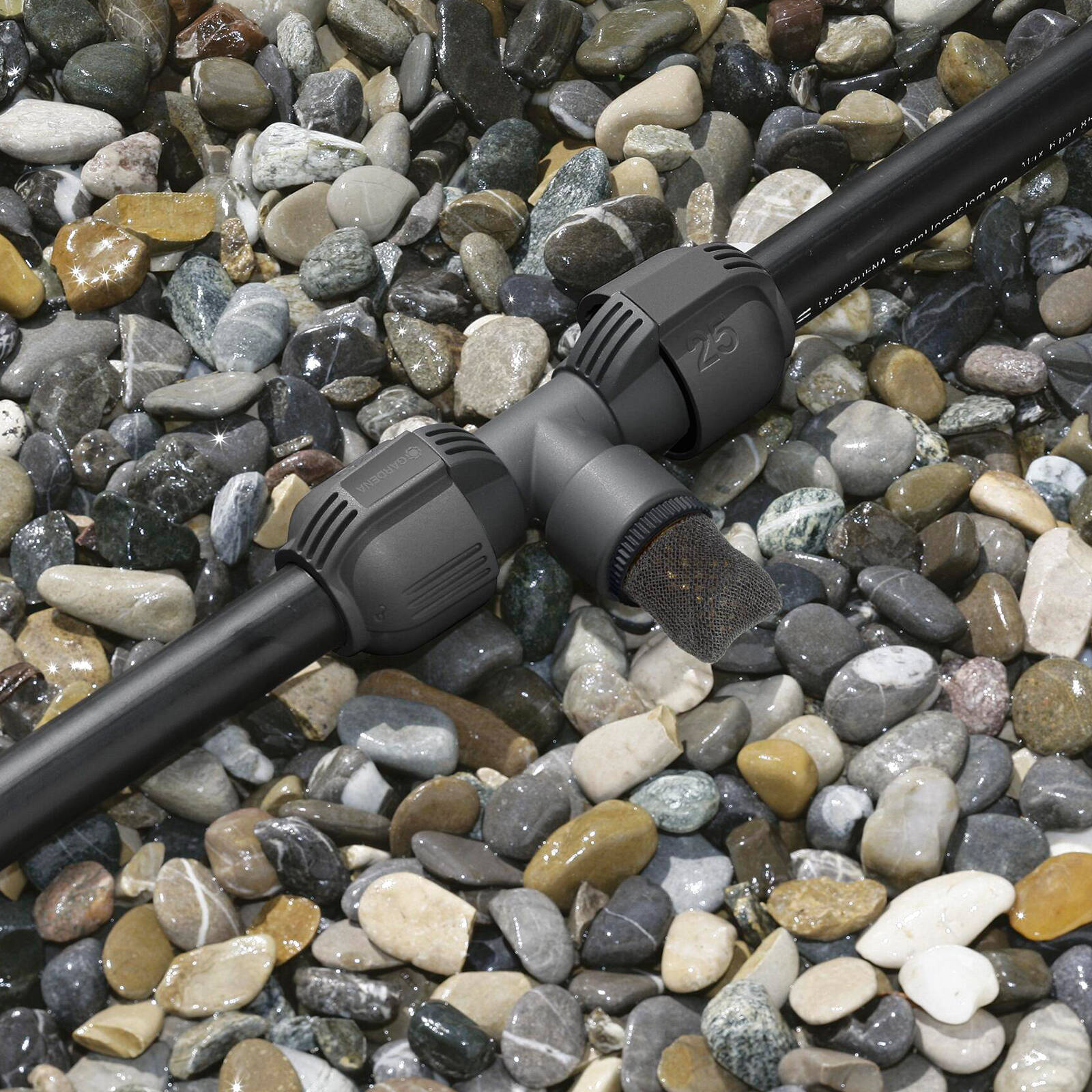 GARDENA Drain Valve Black/Gold High-Impact Plastic & Metal