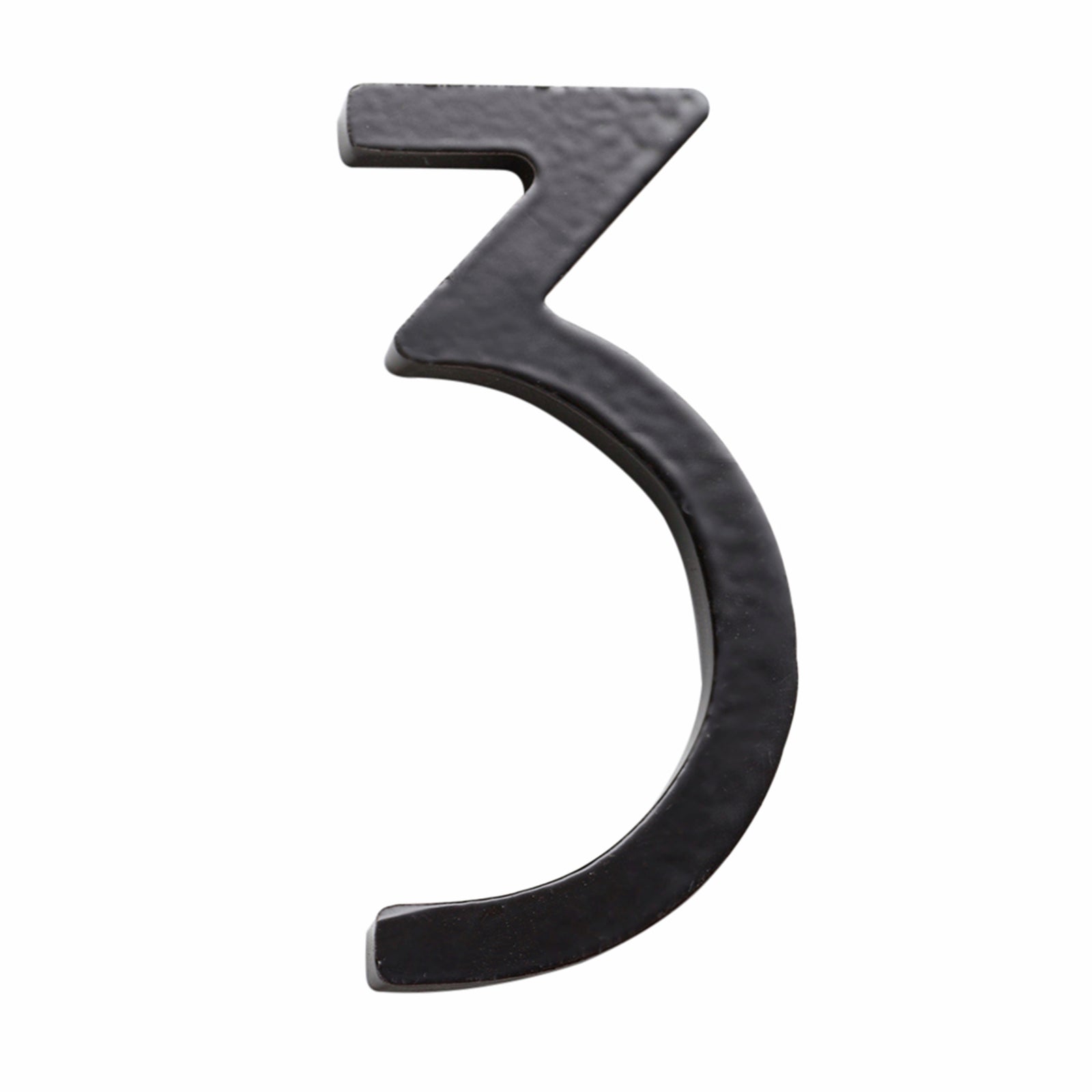 Sandleford Zone House Number 3 75mm Black Galvanised Steel, Powder Coated Weather Resistant
