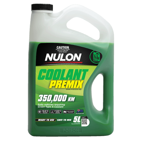 Nulon Green Coolant Premix 5L Anti-Freeze Anti-Boil Type A