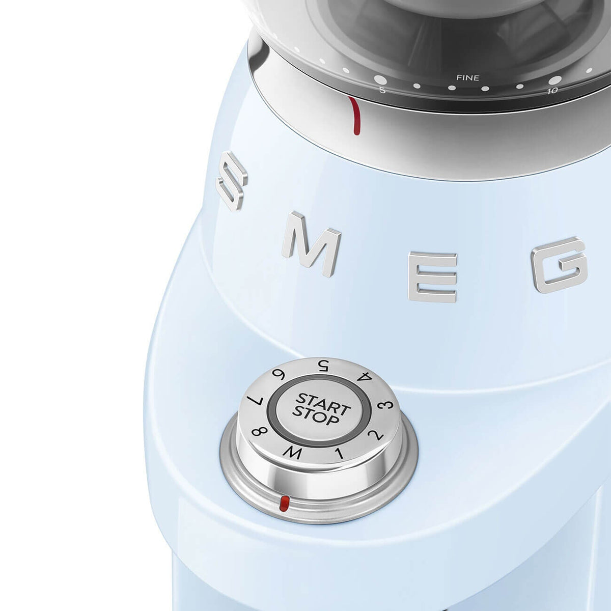 Smeg 50's retro style coffee grinder - pastel blue - 240g hopper - 50 grinding steps - CGF03PBAU