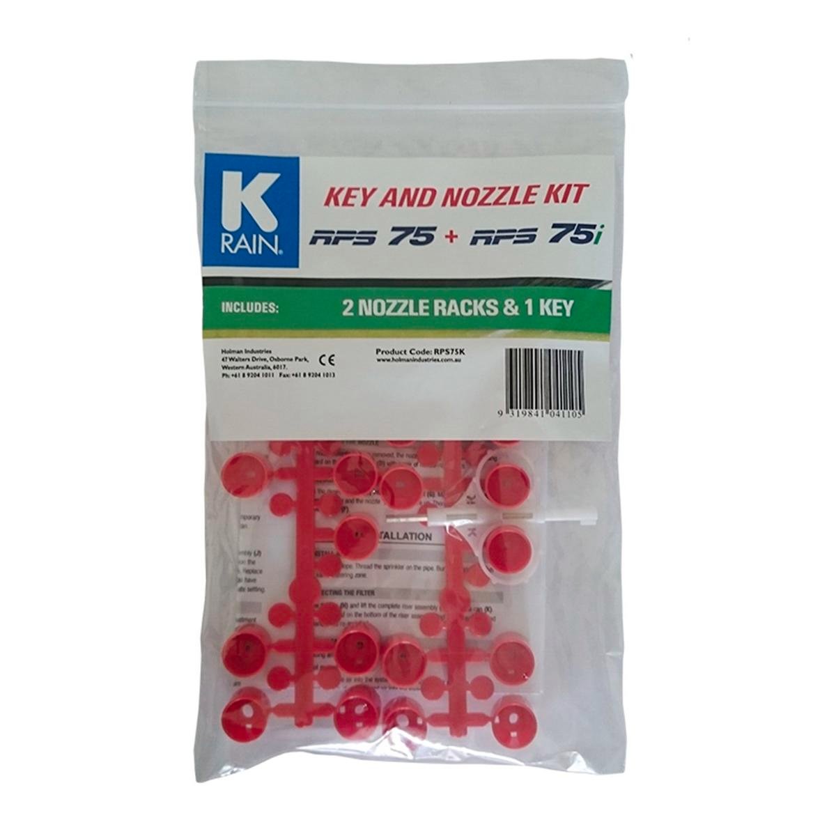 K-Rain Key and Nozzle Kit for RPS75 & RPS75i, 11 Nozzles with Riser Key
