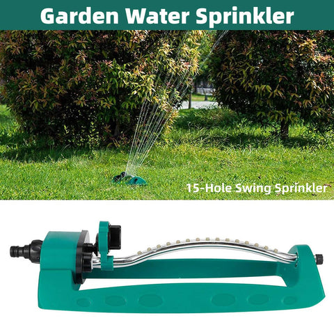 15-Hole Garden Lawn Sprinkler, Adjustable 120 Degree Spray