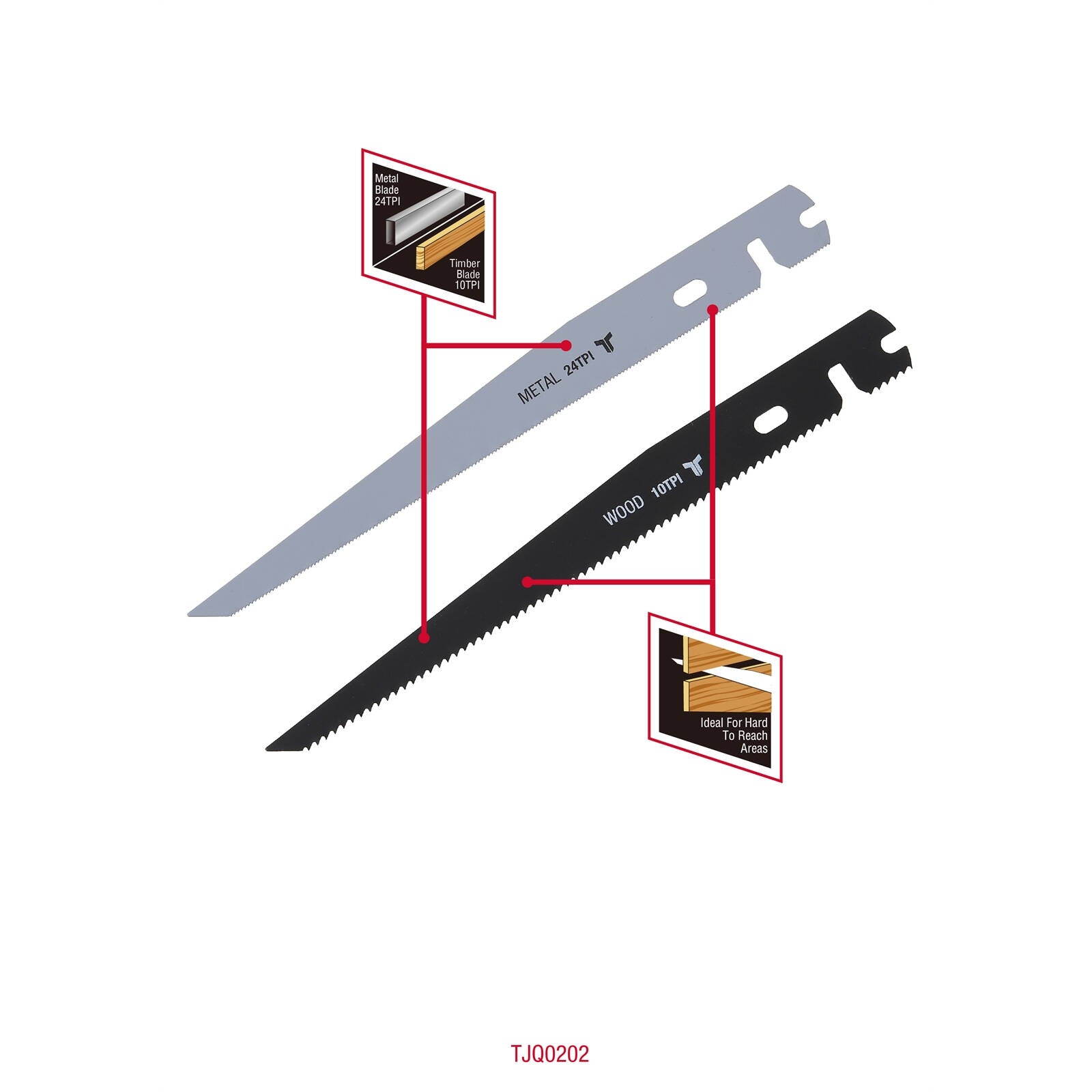 Trojan 170mm Keyhole Saw Blades - 2 Pack