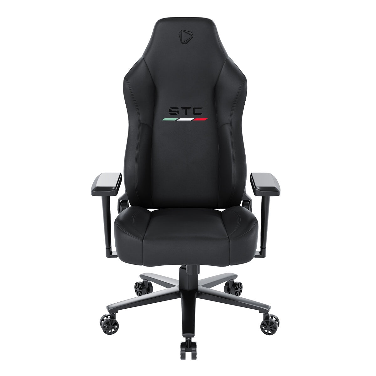 ONEX STC Elegant Leather Series Gaming Chair Black - Ergonomic Design, Lumbar Support, Adjustable Armrests - SuperSaverAU - view 1