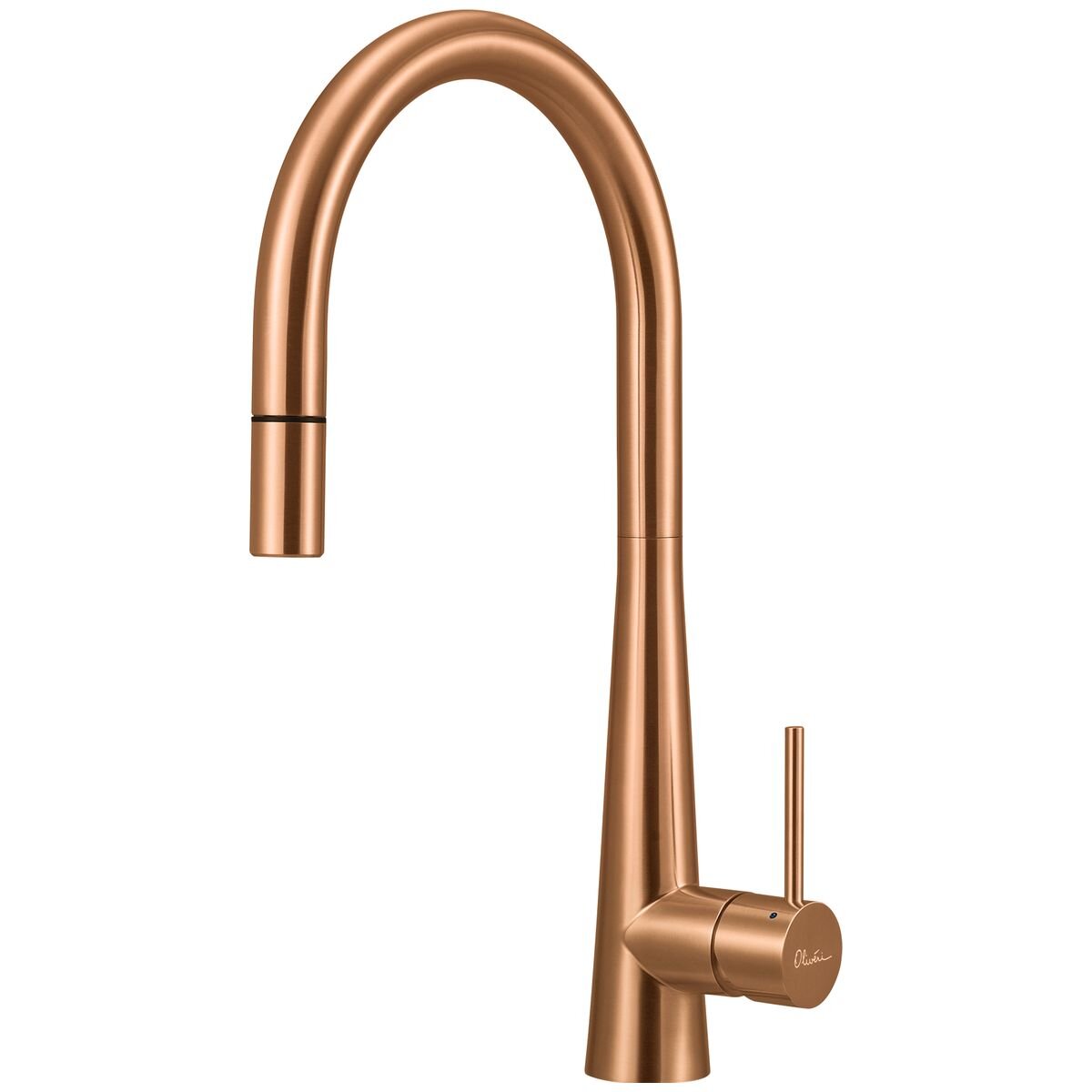 Oliveri Essente 316 stainless steel pull out gooseneck mixer tap - Copper - WELS 5 star - SS31625-CU