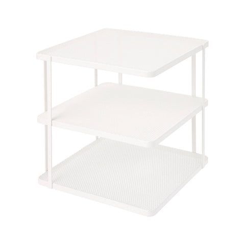 EzyStorage 3 Tier Corner Shelf 250mm White