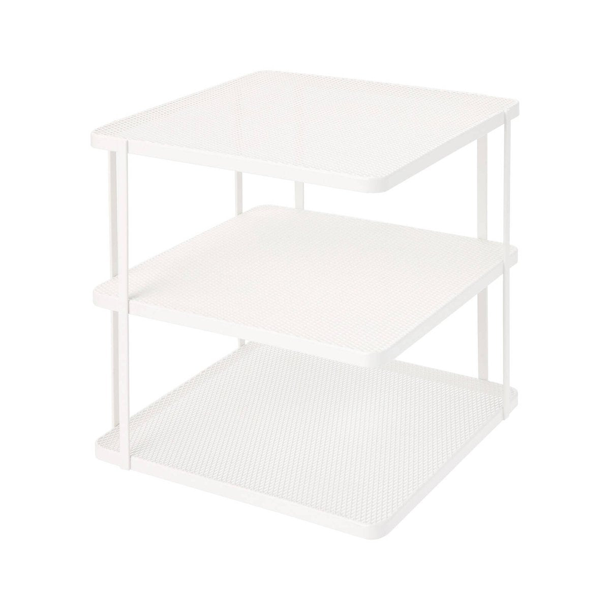 EzyStorage 3 Tier Corner Shelf 250mm White